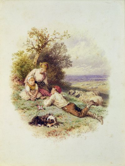 The Young Shepherd by Myles Birket Foster